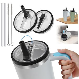 Tapa antiderrames Stanley con pajita abatible, compatible con el vaso Stanley Quencher de 40 oz, resistente a fugas y derrames. - Product Image 2