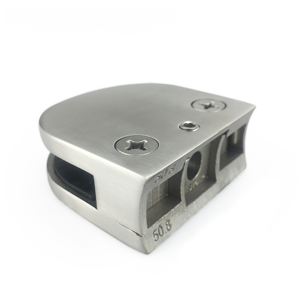 阳台精密铸造锌合金或不锈钢栏杆栏杆支架弧形玻璃夹夹具