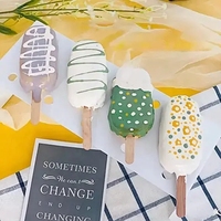 Moule à glace et à sucettes glacées en silicone de haute qualité à 4 compartiments, de qualité alimentaire, antiadhésif, avec option de logo personnalisé