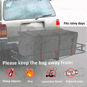 Sac de transport de cargaison d'attelage noir extensible et étanche personnalisé pour voitures camions SUV fourgonnettes-convient aux plateaux et paniers d'attelage - Product Image 6