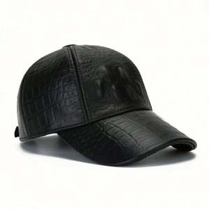 Gorra de Béisbol de 6 Paneles para Hombres Mayores, Otoño Invierno, Nueva Gorra de Béisbol con Patrón de Cocodrilo - Product Image 3