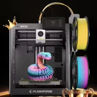 Printer 3D FDM 4 Warna Flashforge AD5X IFS Kecepatan Tinggi 600mm/s Auto Leveling Multi Material PLA PETG ABS Prototipe Digital