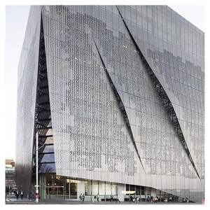 Panneau de murs rideaux en aluminium <span class=keywords><strong>Volet</strong></span> réglable Mur <span class=keywords><strong>rideau</strong></span> imperméable Panneau en aluminium Application extérieure Façade décorative - Product Image 6