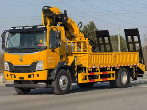 Camion porte-charge autoportant 4x2 avec grue 8T, double fonction de levage et de transport de machines de construction - Product Image 5