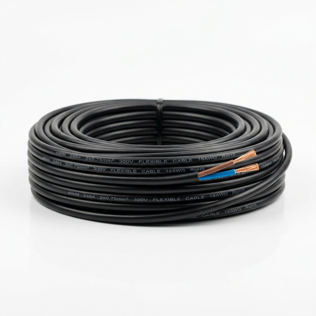 Round Flexible Power Cable 300/500V for LED Light CCTV Home Wiring