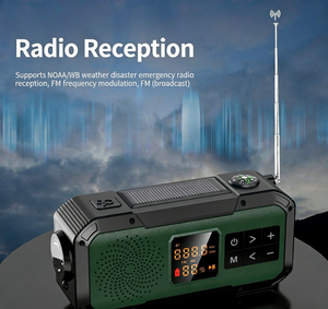 CE-gecertificeerde waterdichte campingradio, draagbare AM/FM oplaadbare <span class=keywords><strong>radio</strong></span> voor buitenactiviteiten zoals wandelen - Product Image 5