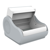 Litière pour chat électrique facile à nettoyer, ouverte et à rabat, avec contrôle par application, toilettes intelligentes pour animaux de compagnie, autonettoyante, automatique.