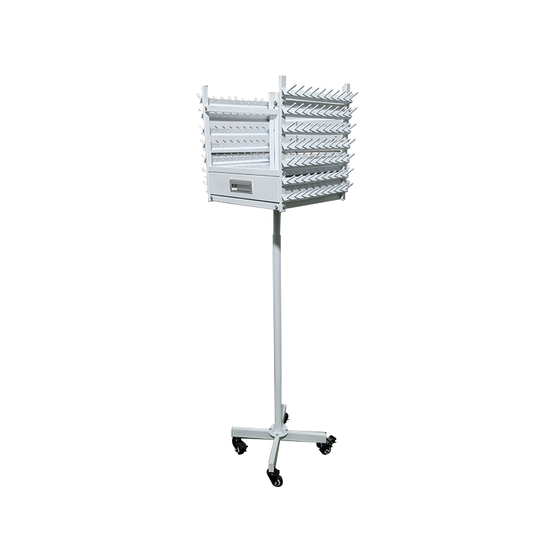 Hairpiece Display Rack Metal Floor Stand Display Rack with Hooks for Hairdressing Shop — view 1