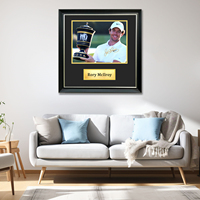 Balle de golf en bois vitrine cadre boîte d'ombre montage mural suspendu table Golf affiche Collection photo verre matériel