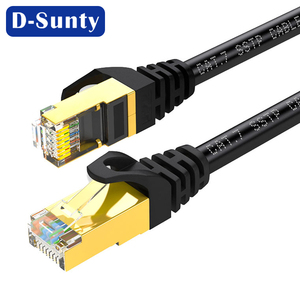 Cable Ethernet D-Sunty Cat 7 Negro SFTP 10Gbps 600MHz, Cable de Conexión de Red LAN RJ45 de Cobre Desnudo - Product Image 4