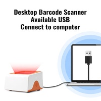 Escáner de Códigos QR 2D de Escritorio JR P8 Naranja, USB Plug & Play, Lector de Pagos Móviles Dinámicos Alipay WeChat