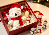 Peluche personnalisée, adorable bonhomme de neige, poupée en peluche, design personnalisé, OEM ODM pour cadeau de fête, peluche sur mesure