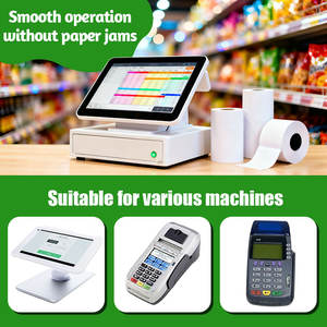 Rollo de Papel Térmico Premium 57x50 80x80 para Impresora POS, Caja <span class=keywords><strong>Registradora</strong></span>, Impresión Nítida, Resistente al Agua y a los Arañazos - Product Image 5