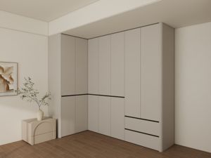 Armario Córdoba Moderno Europeo Simple de 4 Puertas, Ecológico, Material de Aglomerado Blanco para Dormitorios Pequeños, Salas de Estar y Hogares - Product Image 4