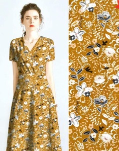 100% <span class=keywords><strong>Polyester</strong></span> Hoa Dệt May <span class=keywords><strong>Georgette</strong></span> In Ấn Đồng Bằng Crepe In Voan Vải Cho Phụ Nữ Ăn Mặc Nhung Voan Vải - Product Image 5