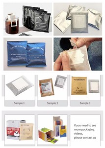 เครื่องบรรจุผงชาและกาแฟแบบหยดอัตโนมัติสำหรับห่อกระดาษพลาสติกถุงกรองพร้อมหูแขวนสำหรับชงเย็น