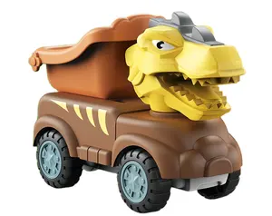 Nieuwe Aankomst Cartoon Dier Dinosaurus Traagheid Graafmachine Dump Speelgoed Kleine Wrijving Voertuigen Speelgoed Auto Mini Truck