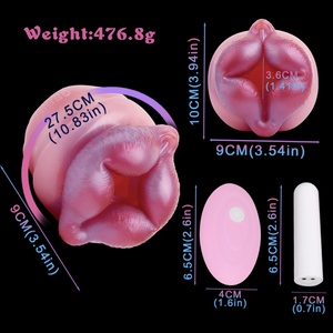 GEEBA Stimulateur de gland vibrant coloré en forme d'animal, masseur de prostate pour plaisir masculin, masturbateur d'exercice, jouets sexuels souples, prix de gros - Product Image 3