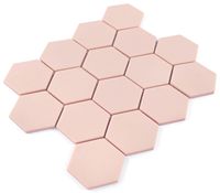 Style classique moderne hexagone mat petits copeaux carreaux de mosaïque verre blanc recyclé mur intérieur salon Texture en gros