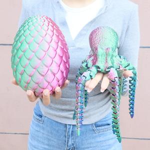Set de Figura Articulada Impresa en 3D: Pulpo de 43cm y Huevo de Dragón de 18cm SDK26, Modelo Creativo para Niños, Juguete Antiestrés, Venta al por Mayor de Juguetes Impresos en 3D - Product Image 5