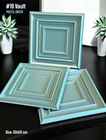 Panneaux décoratifs muraux intérieurs 3D géométriques modernes en PVC personnalisés, carreaux DIY 19,7x19,7 po, ignifuges, insonorisés, garantie 5 ans, pour salon