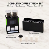 Ensemble de machine à expresso miniature moderne 1:12 pour maison de poupée, distributeur de boissons, tasses à café à emporter, accessoires de diorama pour café et bureau, OEM