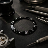Insert de lunette en céramique SKX007 SMP au design Shiny Slope, pièces de montre Shiny Slope
