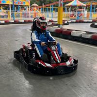 Go-Kart Eléctrico para Adultos y Adolescentes, Motor de 60V 1000W, Velocidad Máxima de 40 km/h, Transmisión por Cadena, Freno de Disco, para Exteriores
