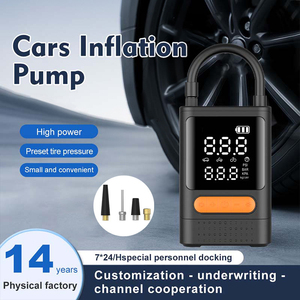 Portable LCD Digital Tire Inflator 5V Single Cylinder Pump for <b>Car</b> Motorcycle Black Plastic - Product Image 1