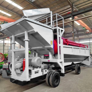 Trommel à or de 50-100 TPH avec égouttoir, crible de trommel primaire pour l'extraction minière - Product Image 1