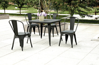 Ensemble de tables à manger et chaises d'extérieur au design moderne de luxe, ensemble de meubles de jardin et de patio