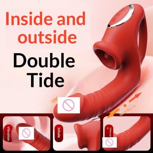 Vibrador Telescópico con Succión y Lengua para Mujeres, con Varilla de Masaje con Calor, Juguetes Sexuales para Adultos - Product Image 1