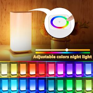 Lampe de table à intensité variable, lampe de chevet sans fil avec chargeur sans fil et télécommande, lumière de chevet à changement de couleur RGB - Product Image 6