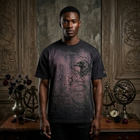 T-shirt Homme Personnalisé en Coton Épais avec Logo Imprimé en Relief 3D, Coupe Oversize, Manches Courtes, Style Streetwear, Vierge pour l'Été
