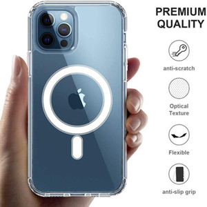 Logo antichoc clair chargeur <span class=keywords><strong>Mag</strong></span> étuis pour téléphone portable étui de téléphone magnétique transparent sûr pour téléphone 16 15 14 13 Pro Max - Product Image 2