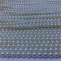 Classique populaire 7-8mm blanc d'eau douce rond véritable collier de perles naturelles pour cadeau fille