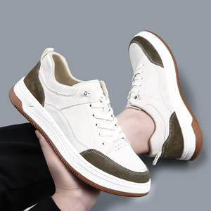 Baskets basses en cuir véritable de haute qualité, personnalisées pour la vente en gros, avec impression personnalisée, style vieilli, pour hommes, chaussures de marche - Product Image 6