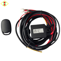 ضوء LED إضافي 12 فولت مع تحكم عن بعد وحزمة أسلاك 140 واط (مصباحان) 1.5 متر PVC IP65 PT1.5 لتعديل مصابيح السيارة الأمامية