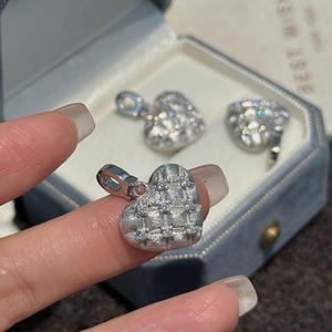 จี้เงินแท้ S925 รุ่น Wenchi สไตล์โบราณ รูปหัวใจถักทอ ดีไซน์เรียบง่าย ทันสมัย น่ารัก เท่ห์  แบบขัดเงา จี้ห้อยคอสวยงาม - Product Image 1