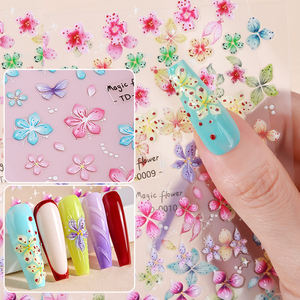 Pegatinas de <span class=keywords><strong>Uñas</strong></span> de Gel Suave con <span class=keywords><strong>Relieve</strong></span> 5D Estilo INS, Diseño de Flores de Cristal y Piedras Preciosas, Calcomanías de <span class=keywords><strong>Uñas</strong></span> de Gel de Moda para Decoración de <span class=keywords><strong>Uñas</strong></span> DIY - Product Image 5