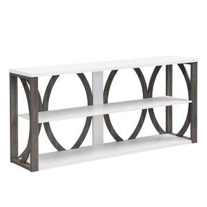 DB 70.87-Inch 3-Tier Industrial Console <b>Table</b> Convertible <b>Narrow</b> Entry Long <b>Table</b> Storage for Entryway Living Room Foyer - Product Image 1