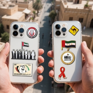 <span class=keywords><strong>Kuwait</strong></span> Qatar, саудовские Арабские буквы, название дороги, племя, номера телефона, чехол на заказ, эмалированный значок, 3 м, металлическая наклейка для телефона - Product Image 2