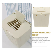Cage d'élevage d'oiseaux en plastique de haute qualité pour l'intérieur et l'extérieur avec fermeture à bouton, plateau en plastique, forme carrée, fournitures pour oiseaux