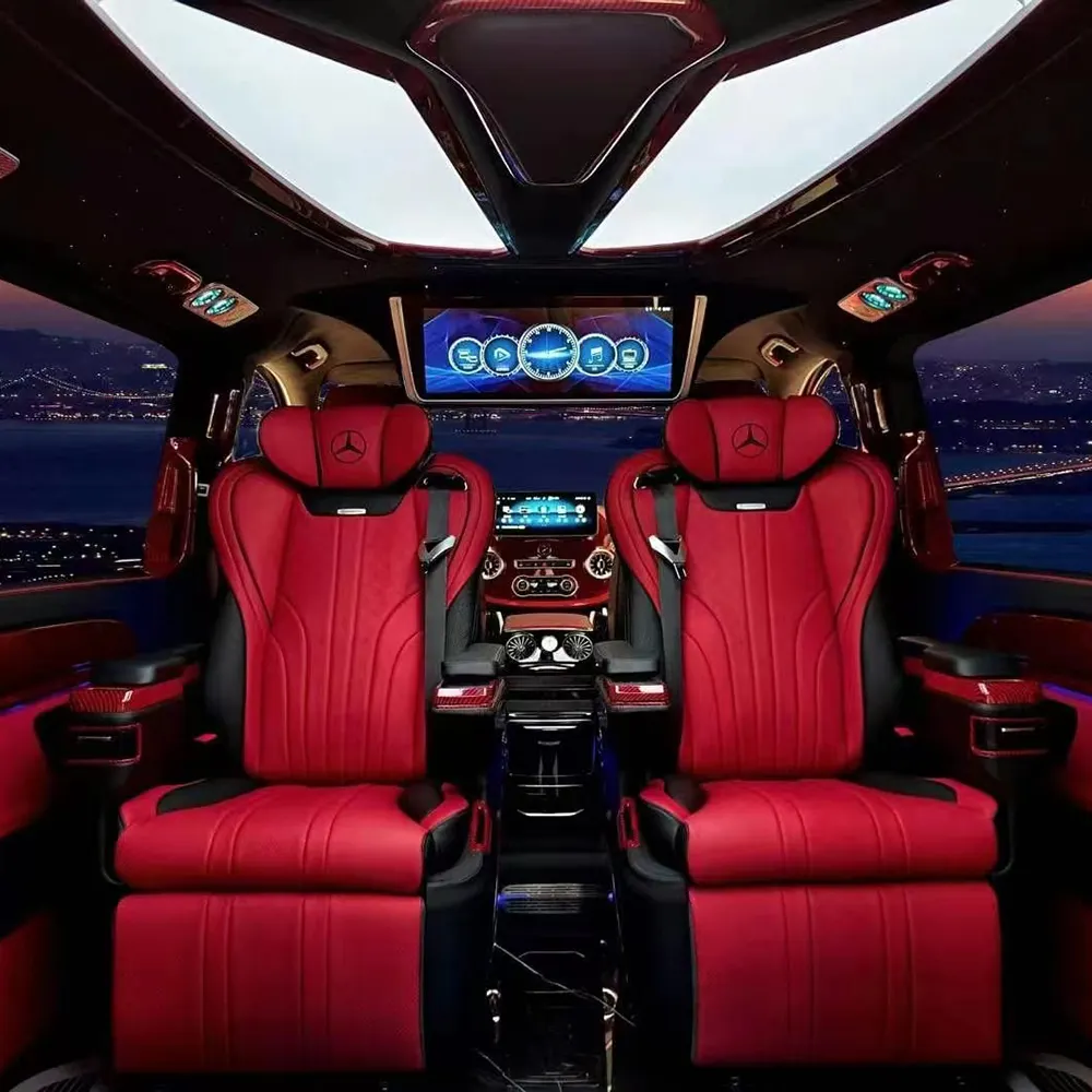 Ultimo stile touch screen di controllo comodo sedile auto di lusso in pelle reclinabile per Mercedes Benz Sprinter w447 vclass