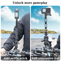 Kit d'accessoires pour caméra d'action pour moto, pince de guidon, support de casque pour GoPro Hero 13 Insta360 X5 X4 Ace Pro2 DJI Osmo 6