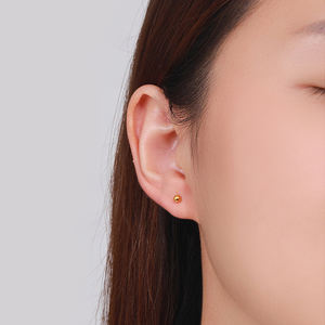 Alice s925 स्टर्लिंग चांदी की स्टड ईयररिंग्स क्लासिक शैली सरल और सुरुचिपूर्ण महिलाओं की बालियां पुरुषों स्टड इयररिंग्स - Product Image 6