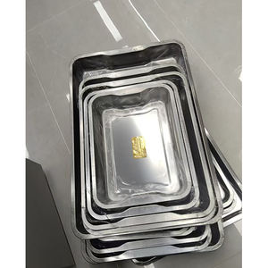 Múltiples especificaciones están disponibles Bandeja para servir Utensilios para hornear Bandeja de comida Bandeja Buffect de cocina Placa cuadrada de acero inoxidable - Product Image 2