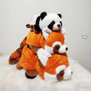 Lindo Peluche de Gato Blanco y Negro Reversible, Lindo Peluche de Mapache Reversible, Decoración del Hogar, Regalo Navideño - Product Image 3