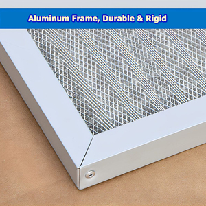 Filtro Aria Elettrostatico Lavabile e Riutilizzabile in Alluminio Plissettato per Condizionatori e Forni, Filtro Aria HVAC Residenziale e Commerciale - Product Image 3