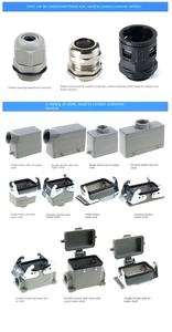 Conector de Alimentación Rectangular de Aluminio DIN de Alta Resistencia HE-6-10-16-24-32-48 Núcleos, Enchufe Industrial Impermeable para Aviación - Product Image 5